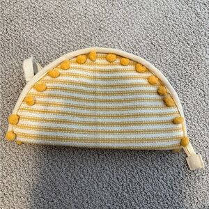 Striped Yellow and Cream Pouch
